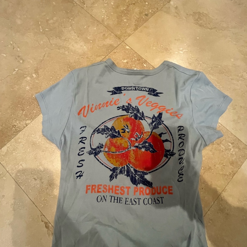 Urban Outfitters Blue Graphic Baby Tee